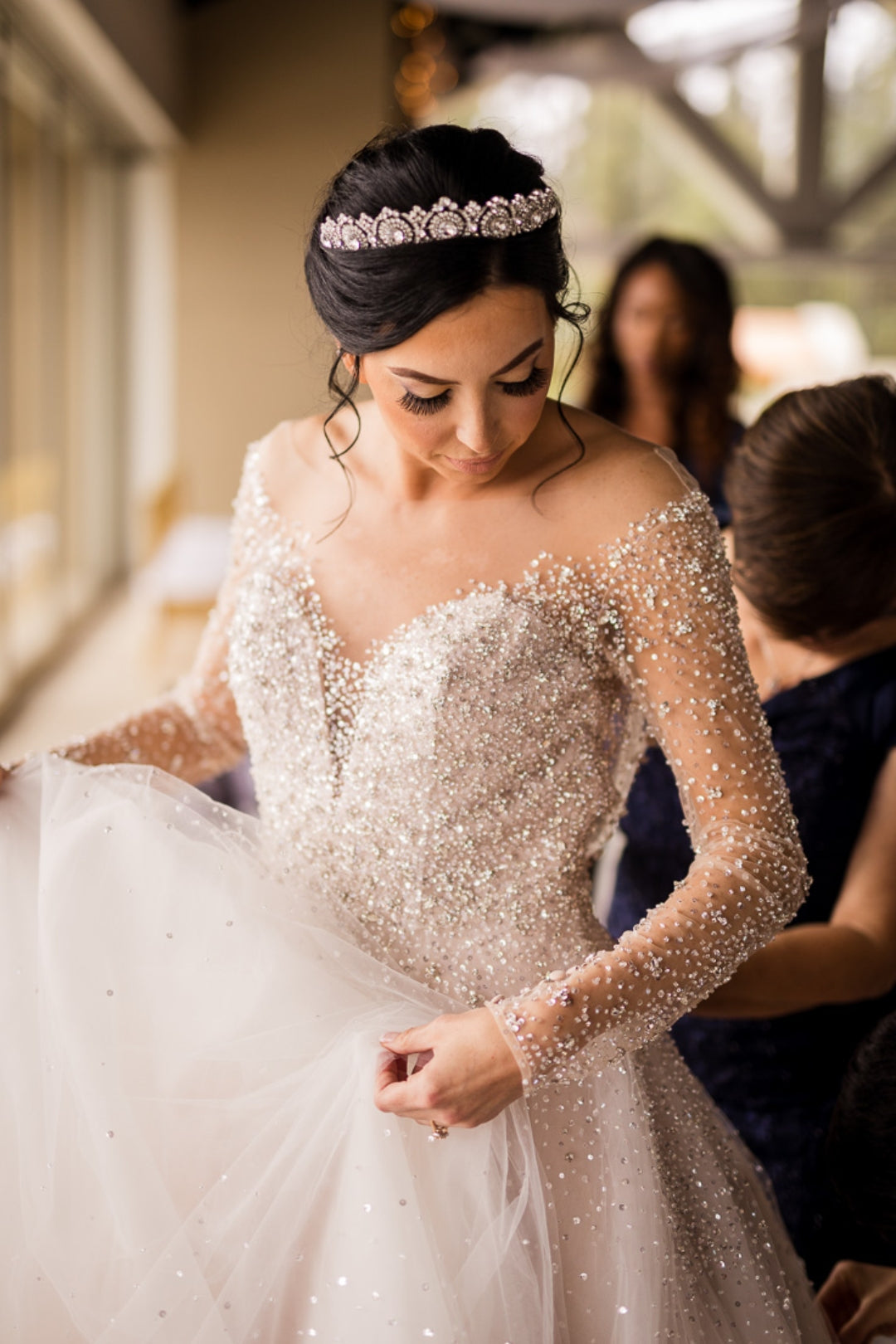 Portrait of a bride getting ready 