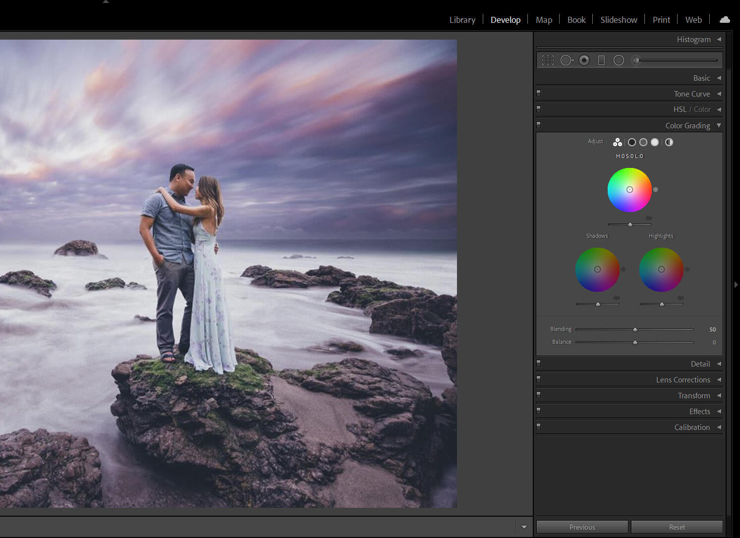 Color grading in Lightroom