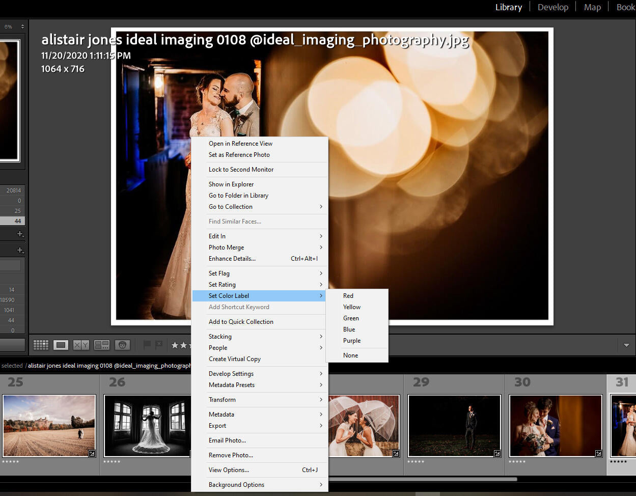 Color Label system in Lightroom