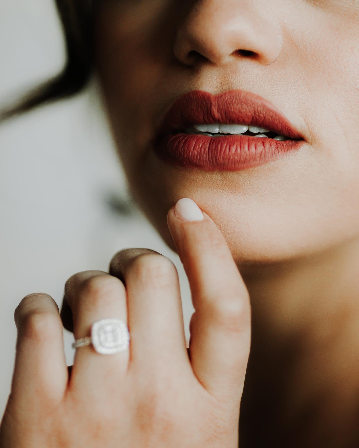 close up of red lips