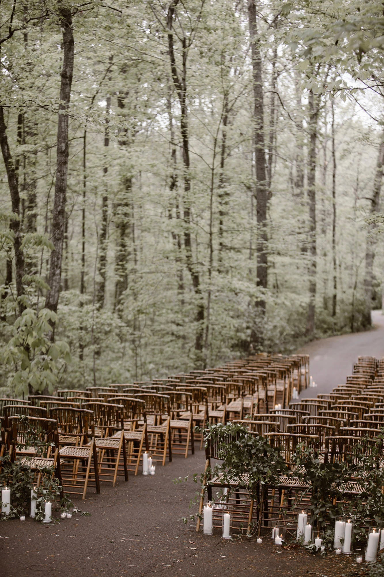 an empty wedding ceremony venue before the wedding