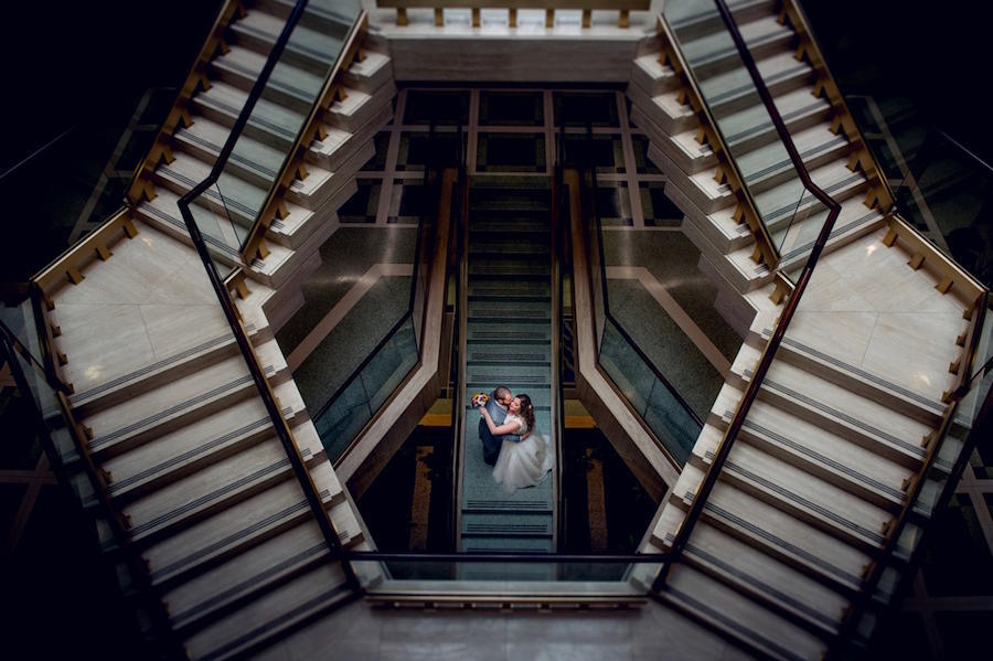 wedding photography staircase