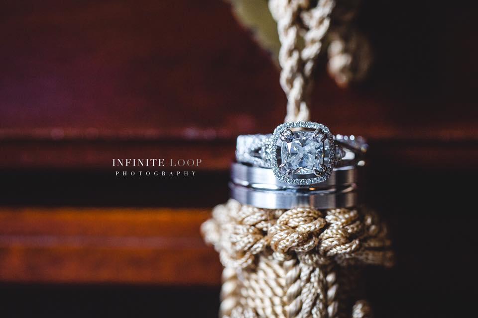 Wedding ring photography by Infinite Loop Photography