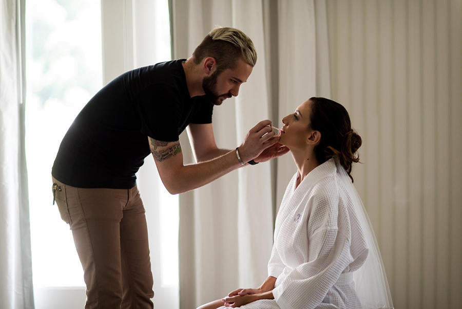 bridal prep makeup shots