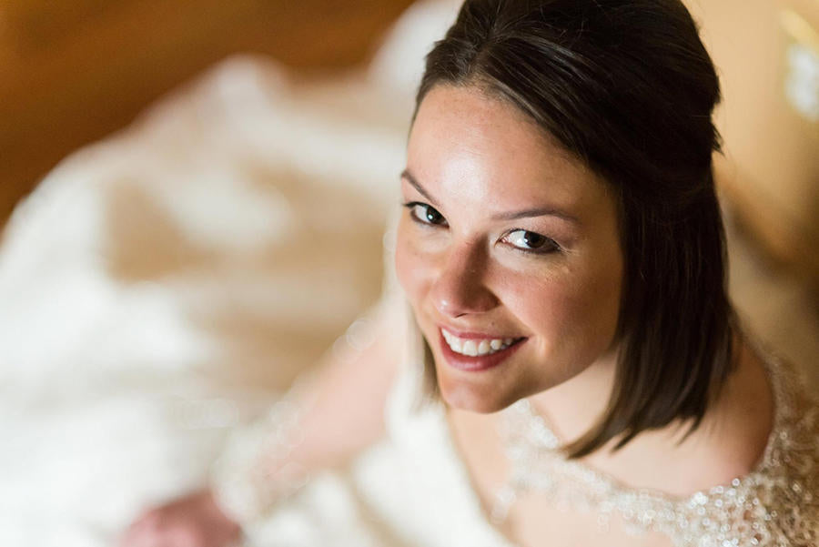 close up bridal portrait