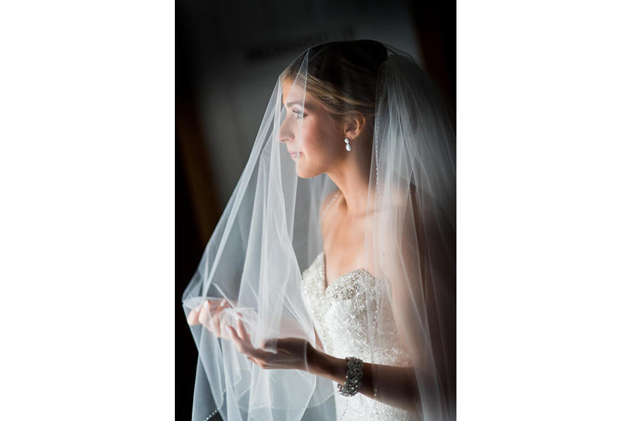 bridal portraits with veil