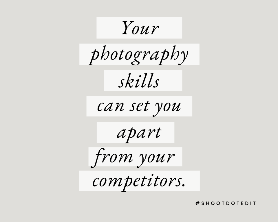 Infographic stating your photography skills can set you apart from your competitors