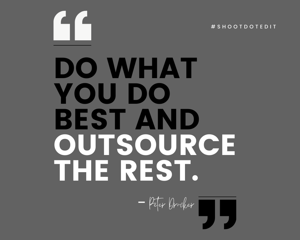 Infographic stating do what you do best and outsource the rest