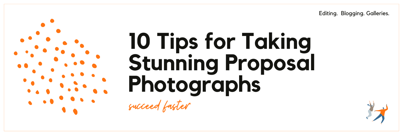 Graphic displaying 10 tips for taking stunning proposal photographs