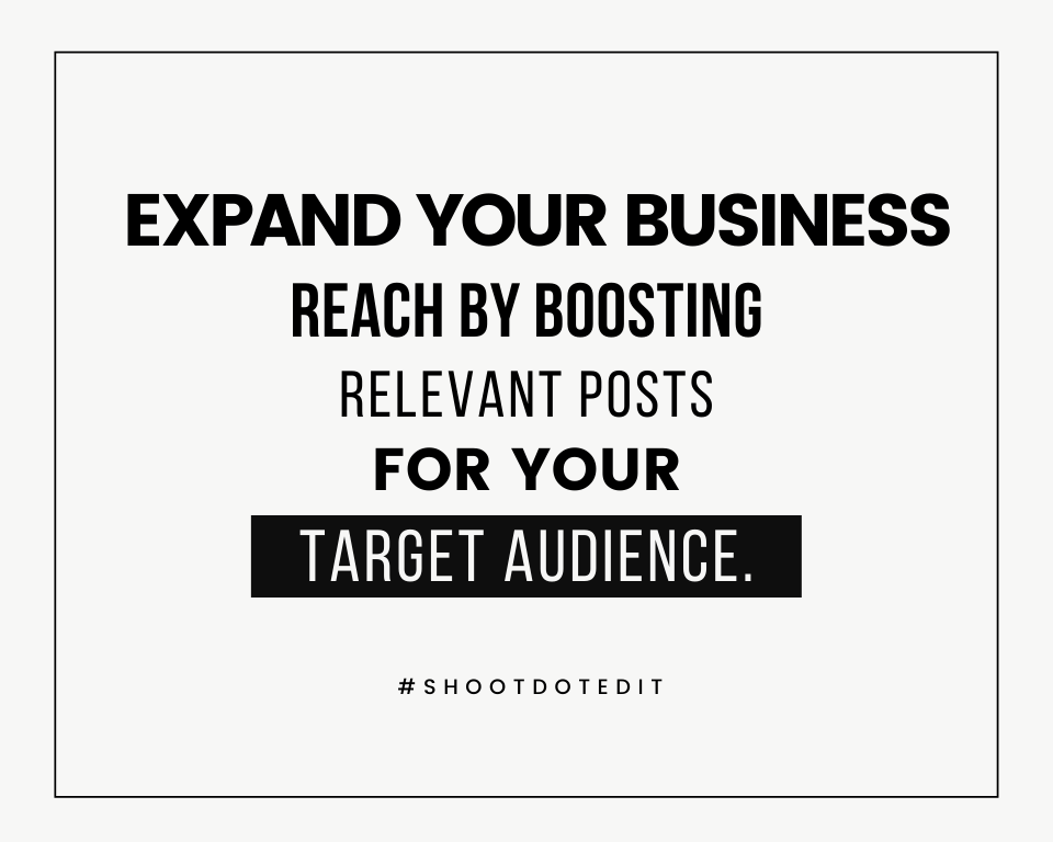 Expand your business reach by boosting relevant posts for your target audience.