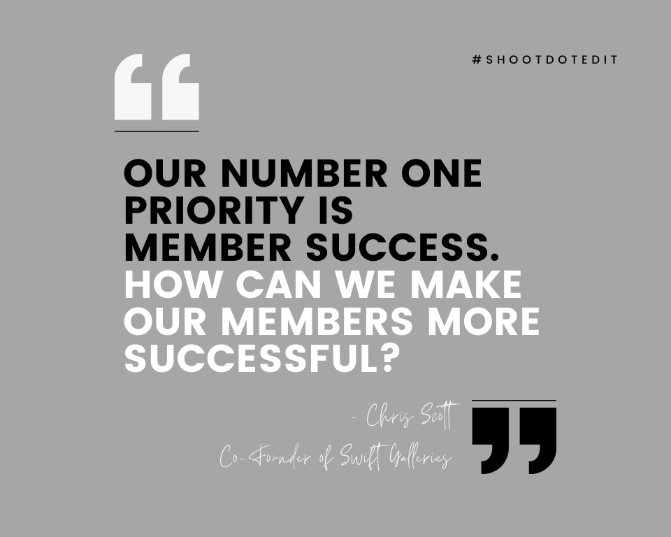 Infographic stating our number one priority is member success. How can we make our members more successful