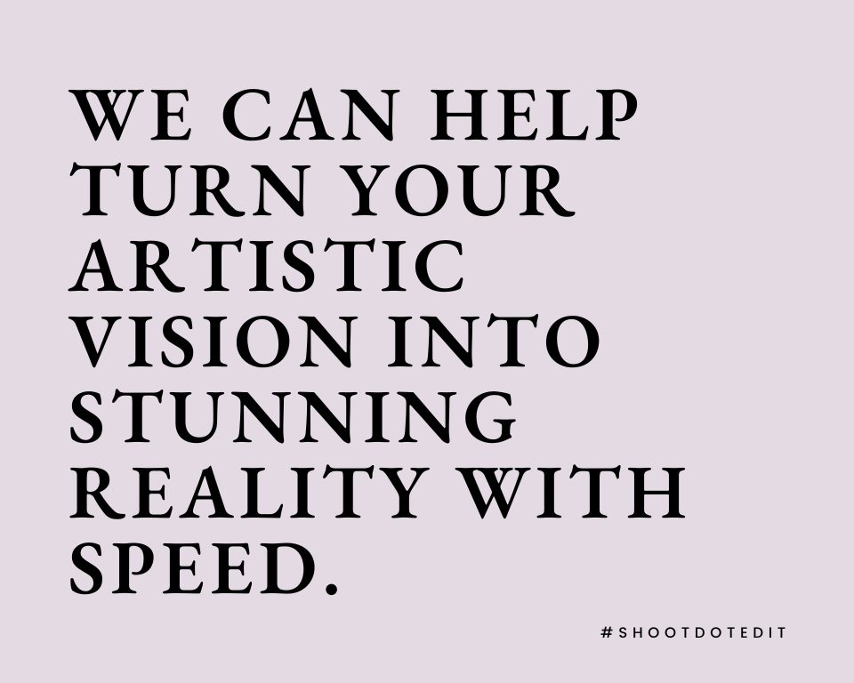 infographic stating we can help turn your artistic vision into stunning reality with speed