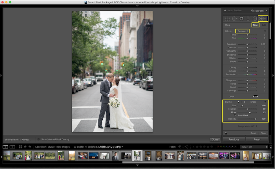 steps to blur background in lightroom