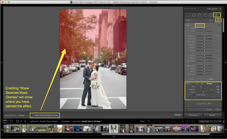 show mask overlay lightroom