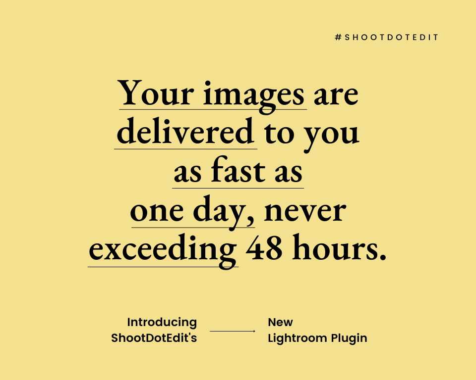 infographic stating your images are delivered to you as fast as one day never exceeding 48 hours