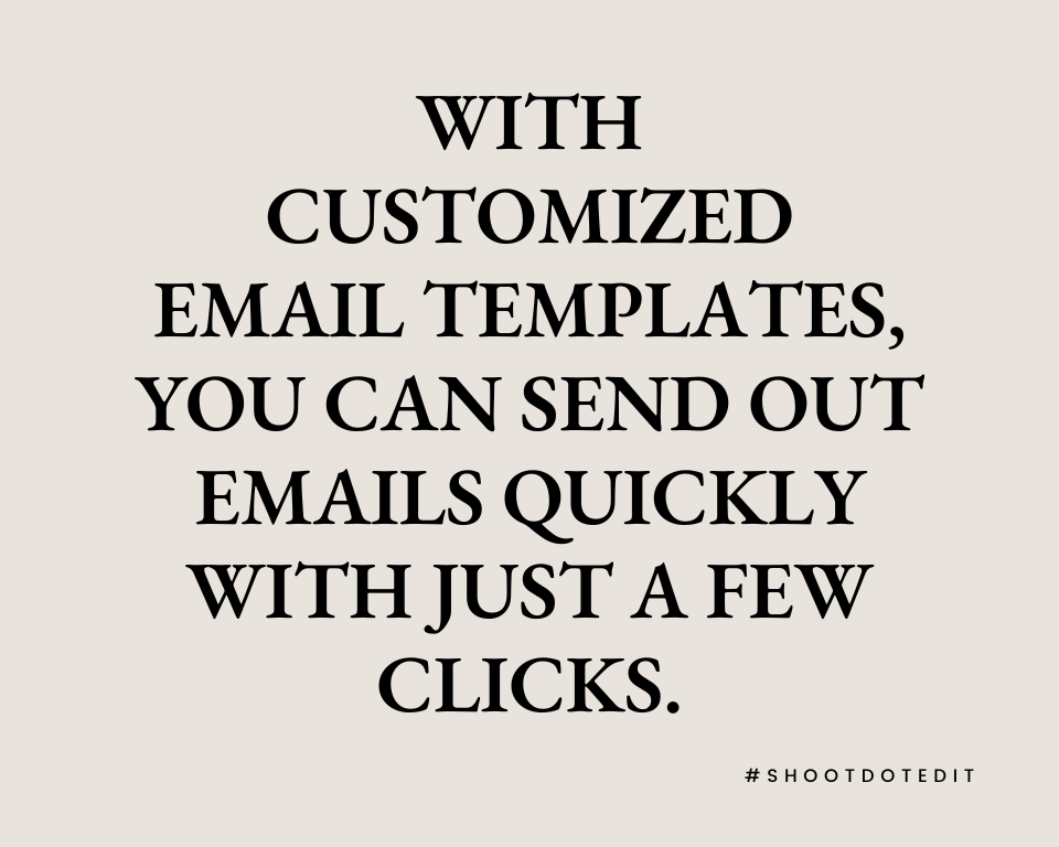 infographic stating with customized email templates, you can send out emails quickly with just a few clicks