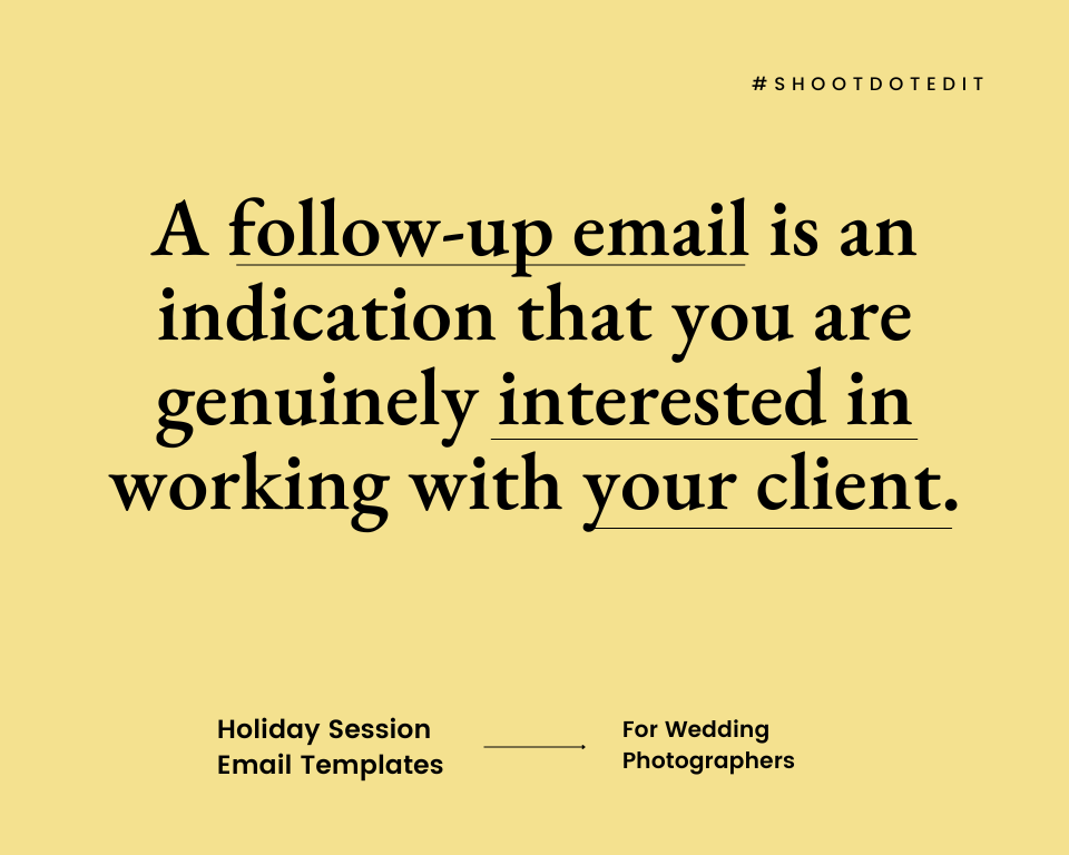 infographic stating a follow-up email is an indication that you are genuinely interested in working with your client