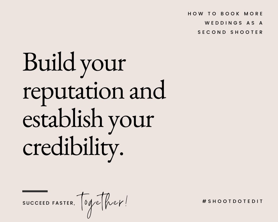 infographic stating build your reputation and establish your credibility