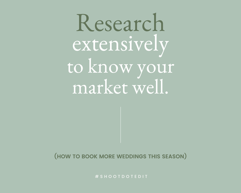 infographic stating research extensively to know your market well