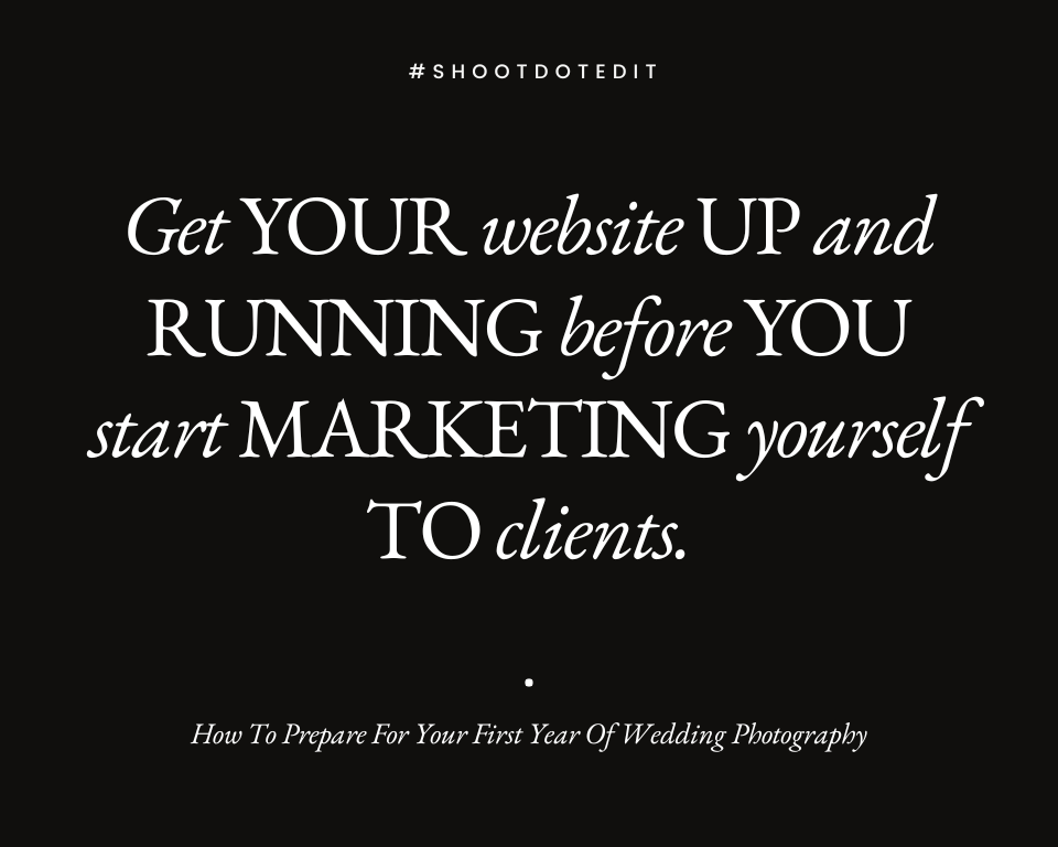 infographic stating it is important to have a website up and running before you start marketing yourself to clients