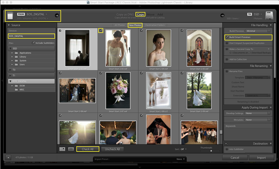 build smart preview lightroom