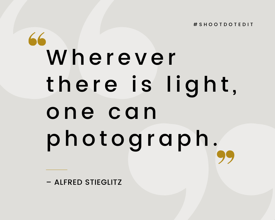 infographic photography quote by Alfred Stieglitz