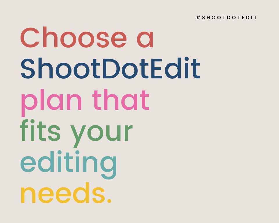 infographic stating choose a ShootDotEdit plan that fits your editing needs