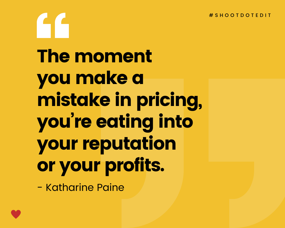 infographic pricing quote by Katharine Paine