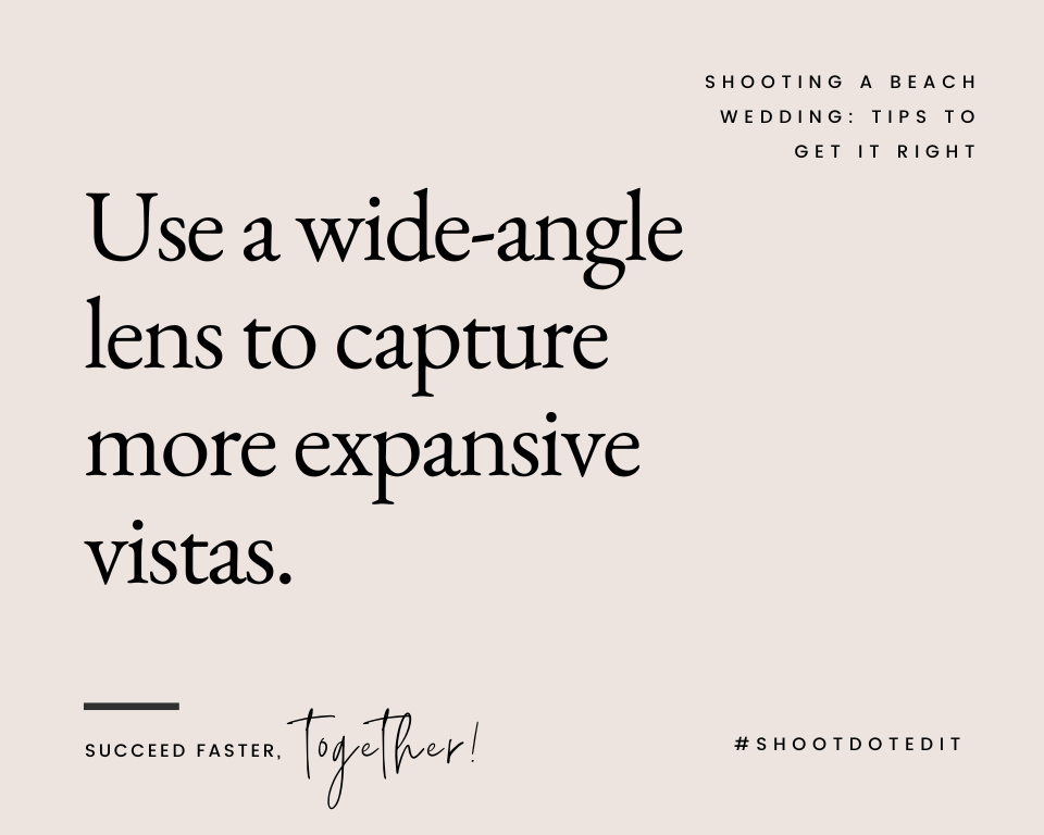 infographic stating use a wide-angle lens to capture more expansive vistas