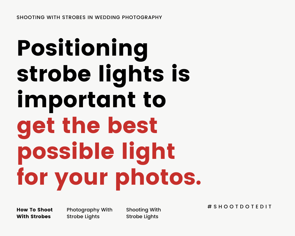 infographic stating positioning strobe lights is important to get the best possible light for your photos