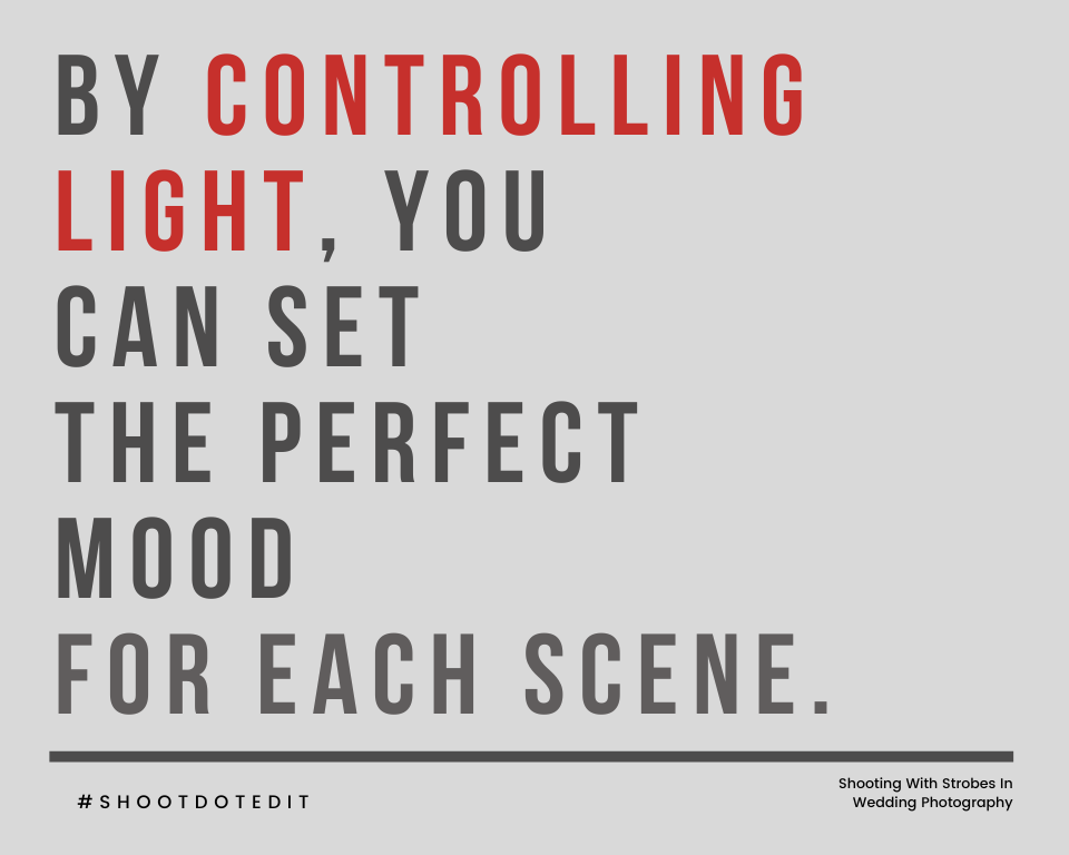 infographic stating by controlling light, you can set the perfect mood for each scene