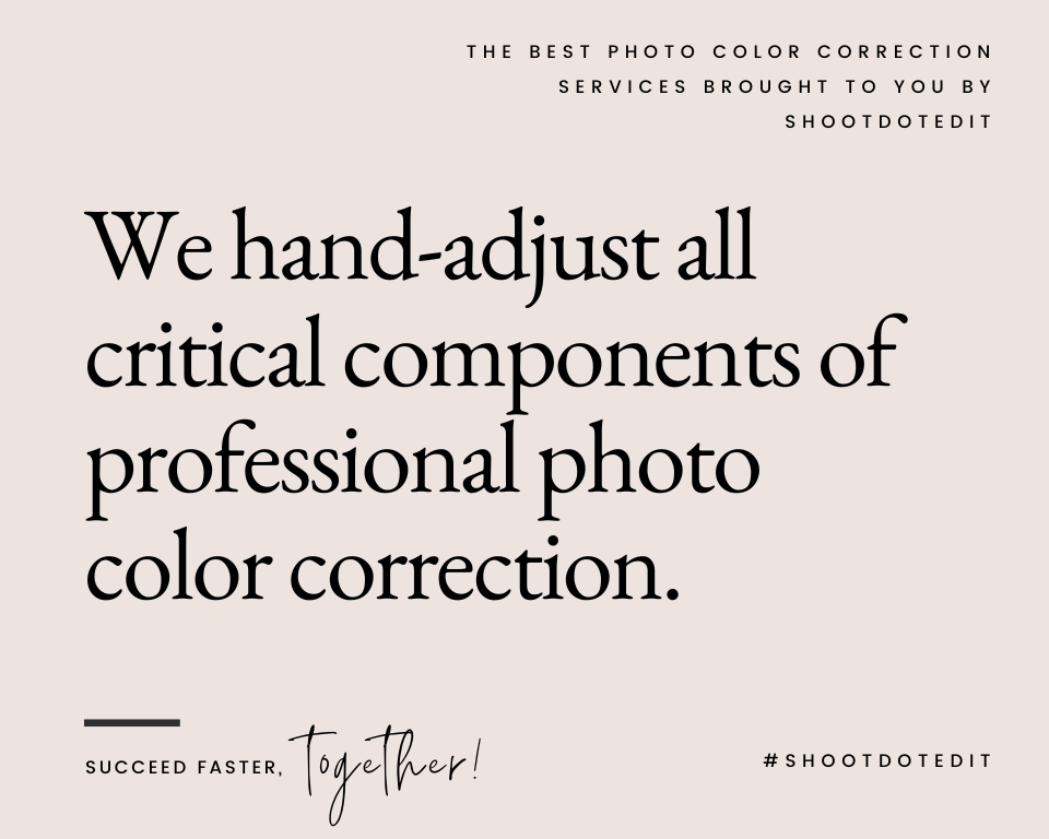 infographic stating we hand-adjust all critical components of professional photo color correction