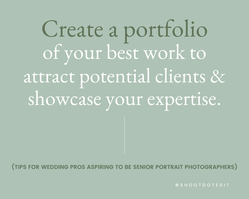 infographic stating create a portfolio of your best work to attract potential clients and showcase your expertise