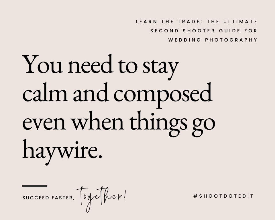 infographic stating you need to stay calm and composed even when things go haywire